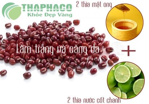 làm trắng da bằng bột đậu đỏ