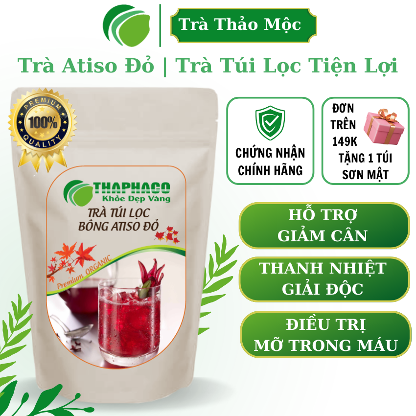 Trà túi lọc atiso đỏ nguyên chất